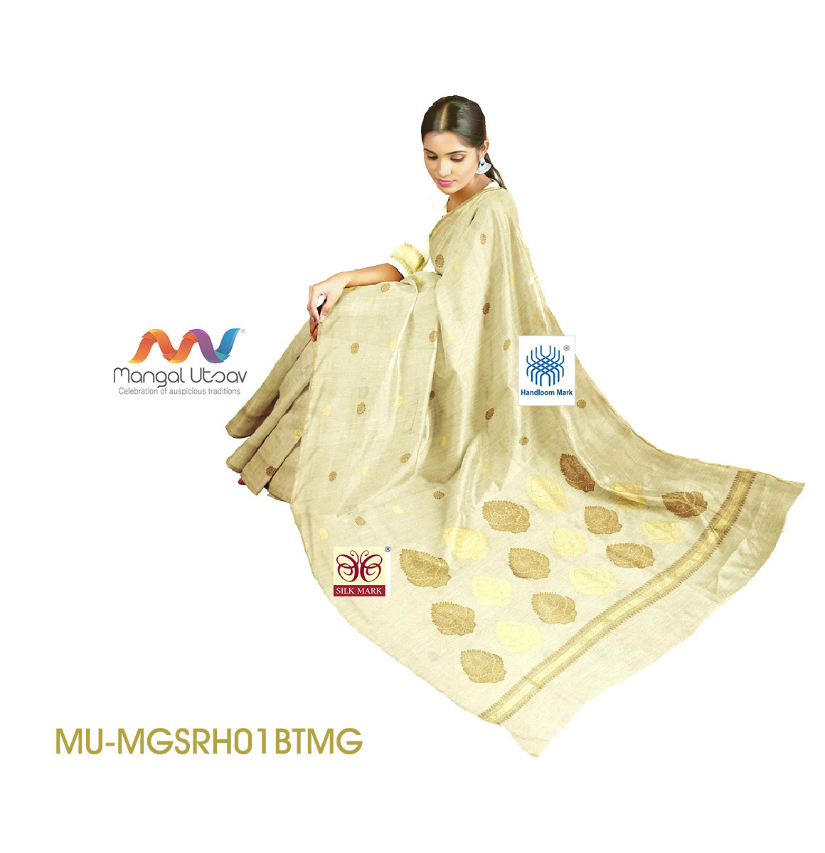 Pure Munga Silk Saree - Image 3